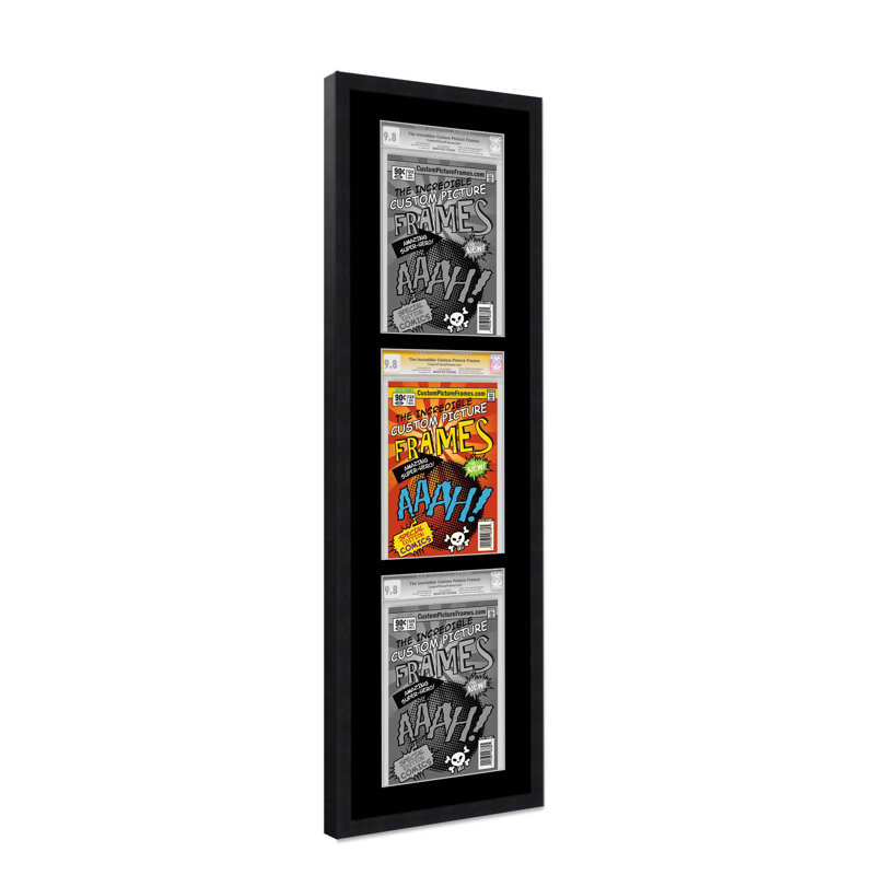 Wood Picture Frame with Mat, Black/Black, 7.75" x 10.5"
