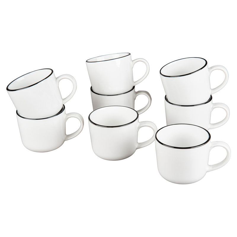 BIA Cordon Bleu Silhouette Mugs, 14 Oz, Set of 8
