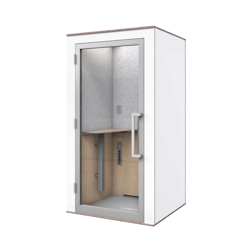 Zenbooth Solo avec bureau réglable, Blanc, Non