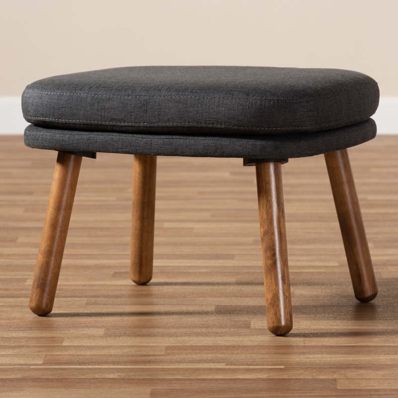 Repose-pieds Keairra, Polyester 100 % gris foncé