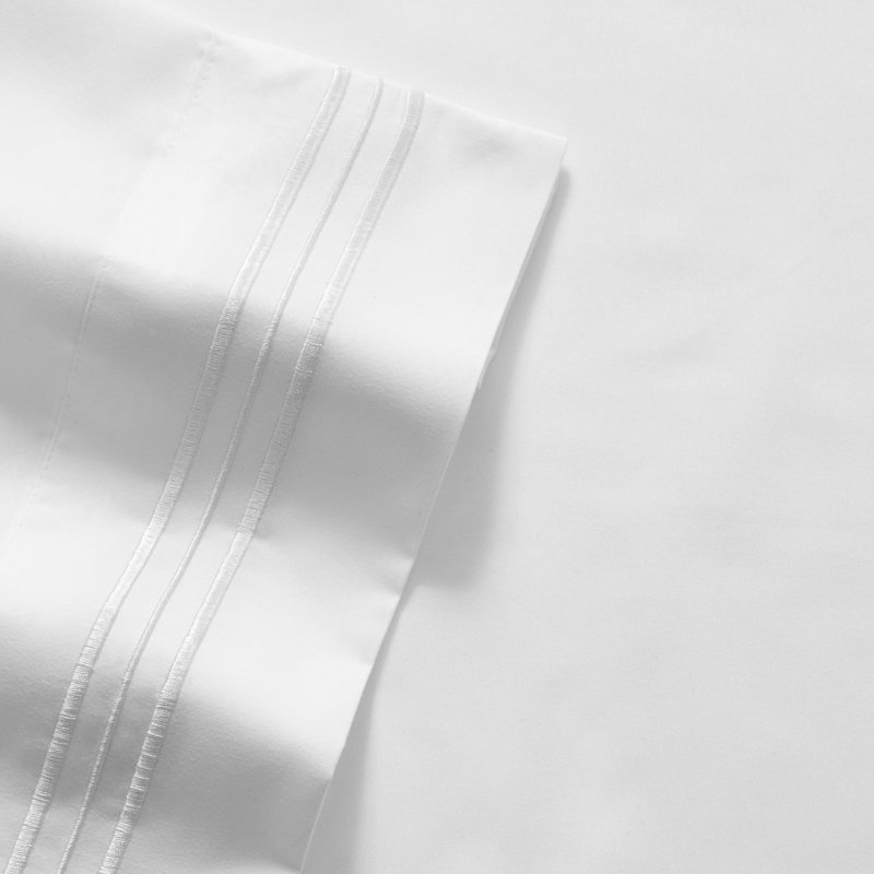 18-24" Extra Deep Pocket Ultra Soft Microfiber Solid Sheet Set, White, Queen