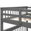 Grey Stairway Bunk Bed With Storage Compartments And Guard. Bedroom & Dorm Essentials. Solid Wood Construction. Extra Storage. Safe Stair Entrance. Versatile Setup. No Box Spring Required. 250/300Lbs