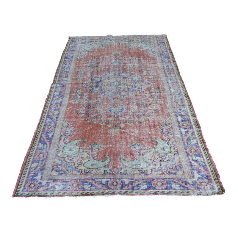 Tapis oriental corail noué à la main 6 pi 4 po x 10 po 6950B4A13567426DABDDE003C7671DC7