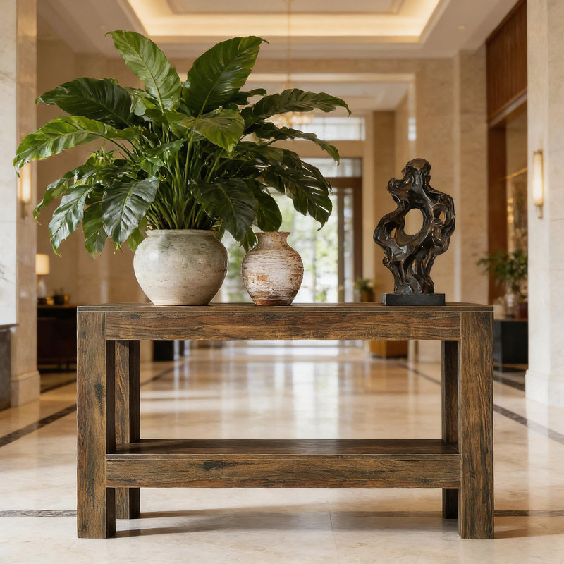 Table de canapé à 2 niveaux, table de vestibule, console