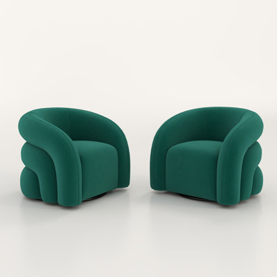 Briggette Upholstered Swivel Barrel Chair