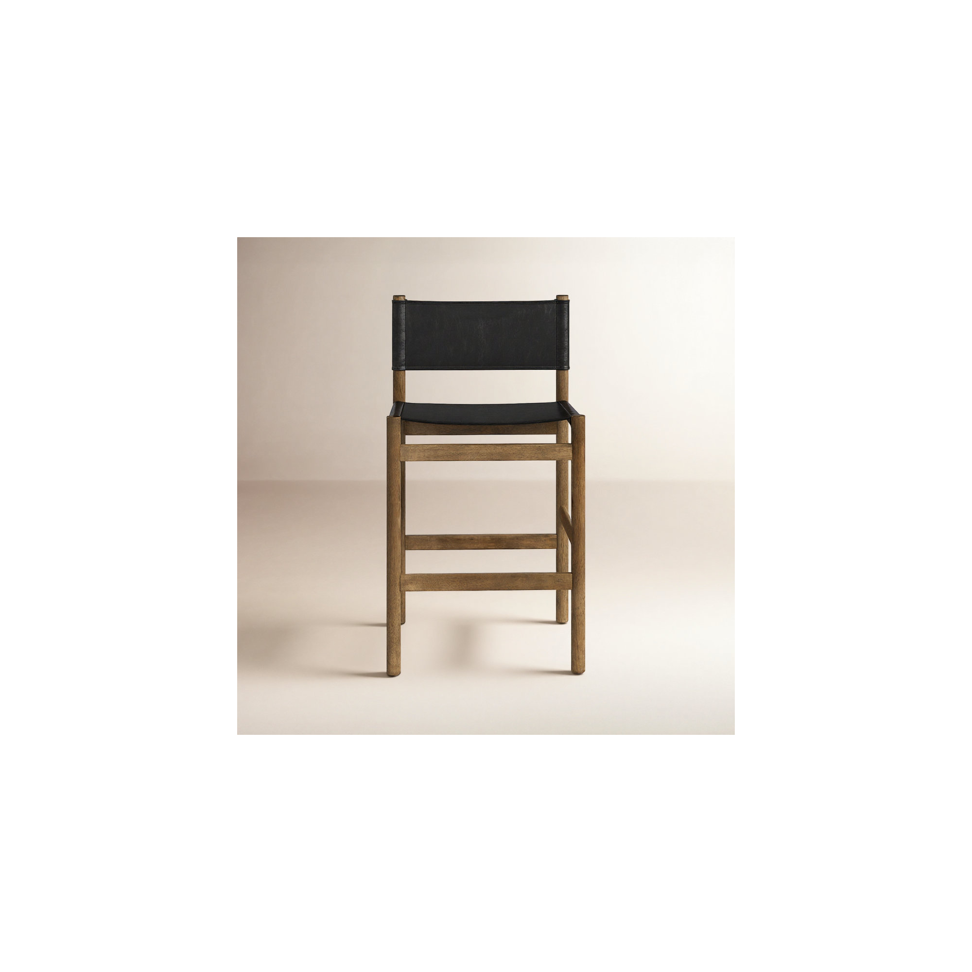 Matisse Counter & Bar Stool, Black, Vintage Natural, Counter Stool (26.5" Seat Height)
