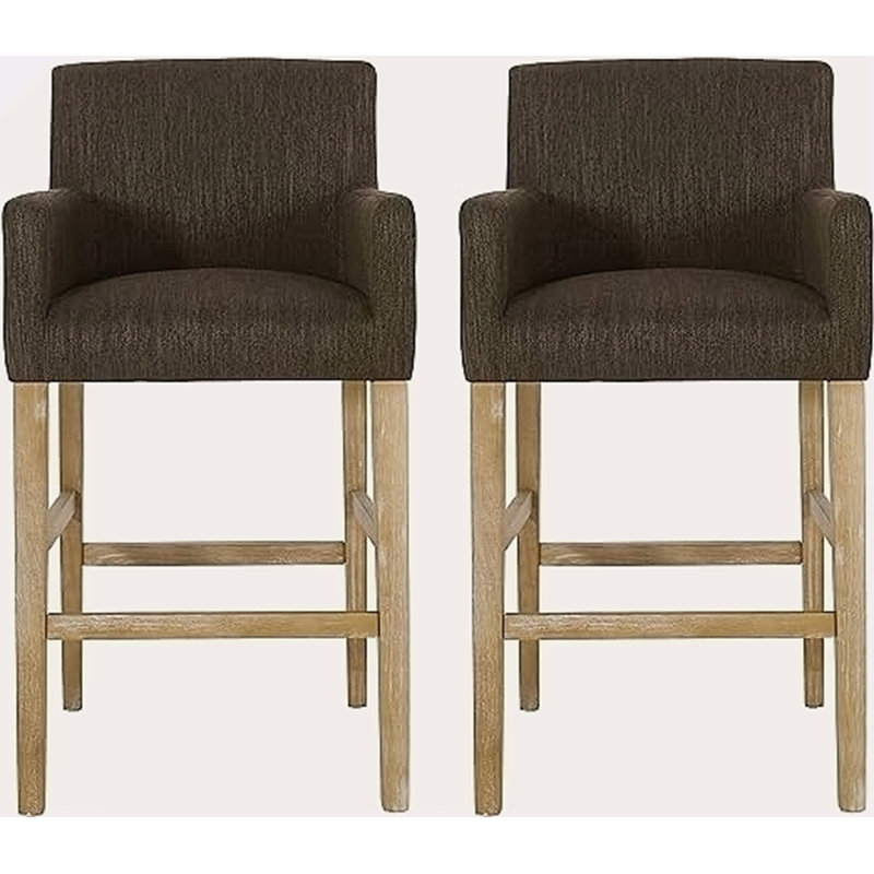 Ensemble de tabourets de comptoir rembourrés 30,5 pouces - gris anthracite /, Brun, 1, Brun