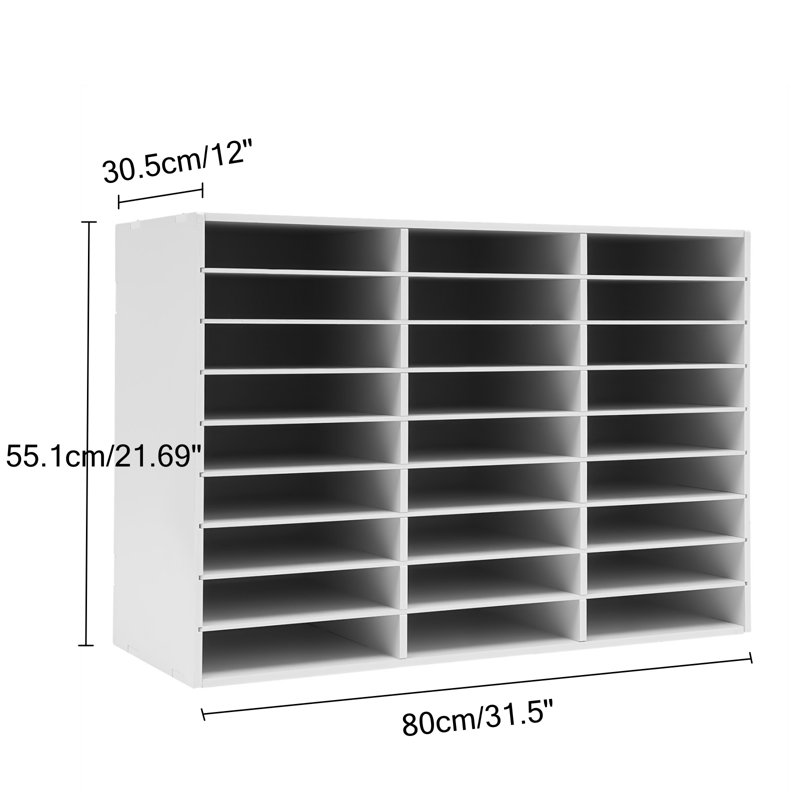 Classeur de bureau 27 grilles Hursel, Blanc