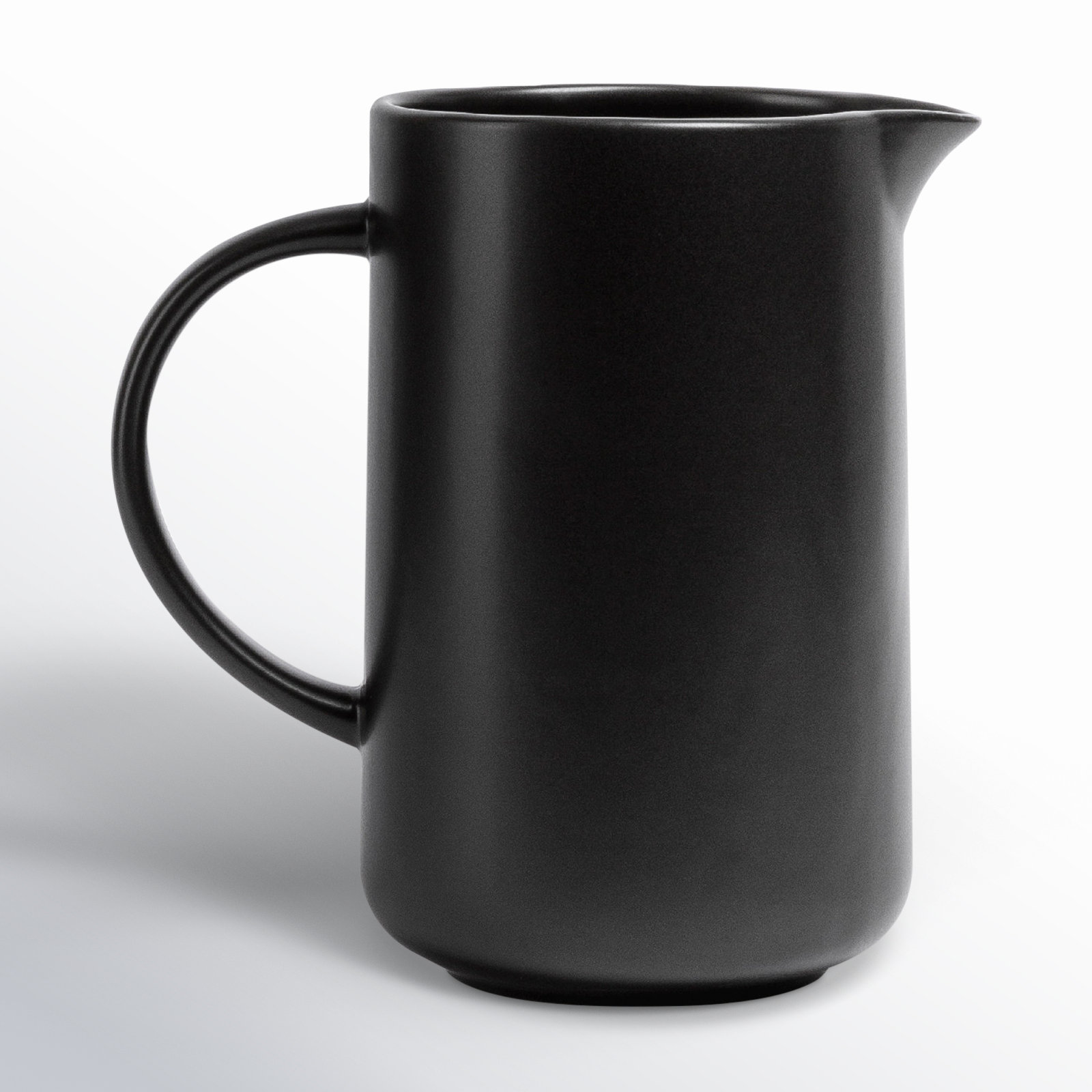 over&back Coupe Stoneware Pitcher, Black