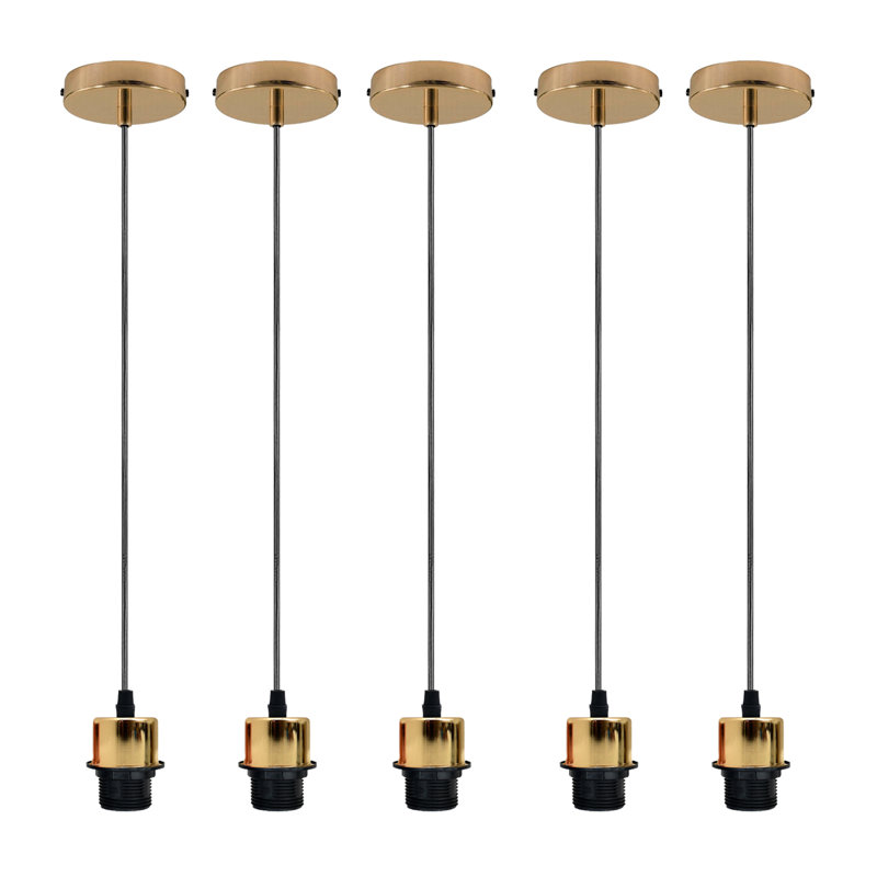Bismarck 5 - Light Single Pendant, No, French Gold