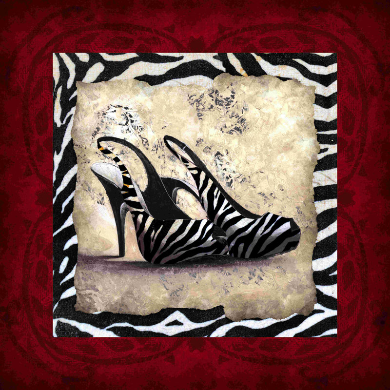 Tall Zebras 2 - Impression sur toile tendue, L 30 po x H 30 po
