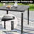 Burlington 5-piece Padded Textilene Patio Dining Set With Umbrella Hole, Swivel Design-128536689-128536690-128738653