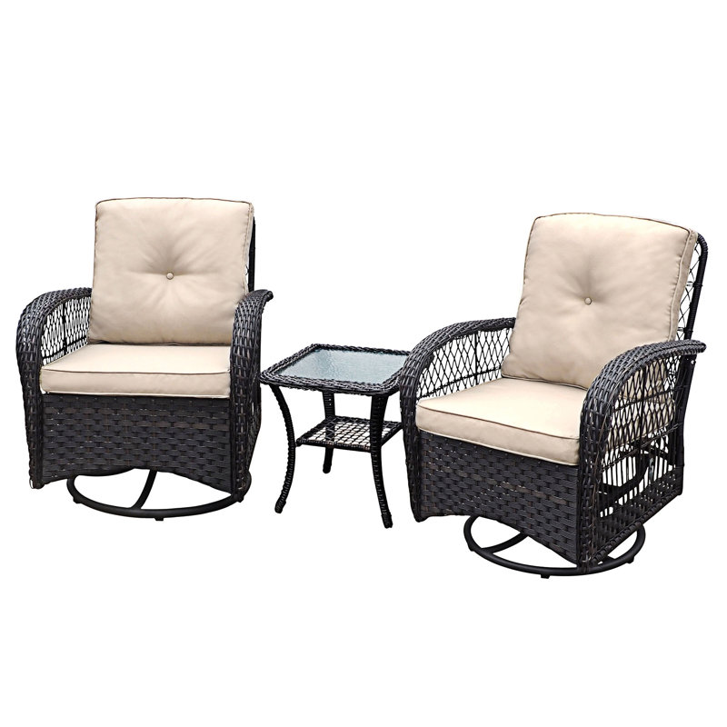 3 Pieces Outdoor Conversation Set