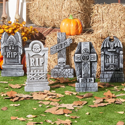 17” Halloween Foam RIP Graveyard Tombstones