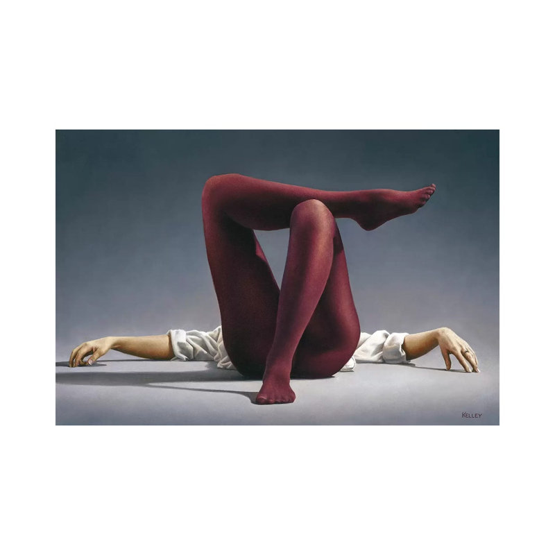 Burgundy Legs Study by Paul Kelley - Wrapped Canvas Print, 20.32 cm H x 30.48 cm W