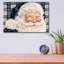 «Navy Plaid Santa» par Ashley Bradley, art mural en verre acrylique-1317252051