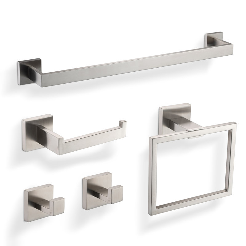 Ensembles de quincaillerie de salle de bain, Nickel brossé