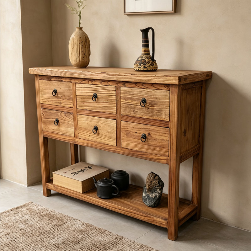 Console en bois massif Retro