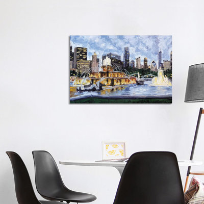 Buckingham Fountain by Roger Disney - Wrapped Canvas Gallery-Wrapped Canvas Giclée