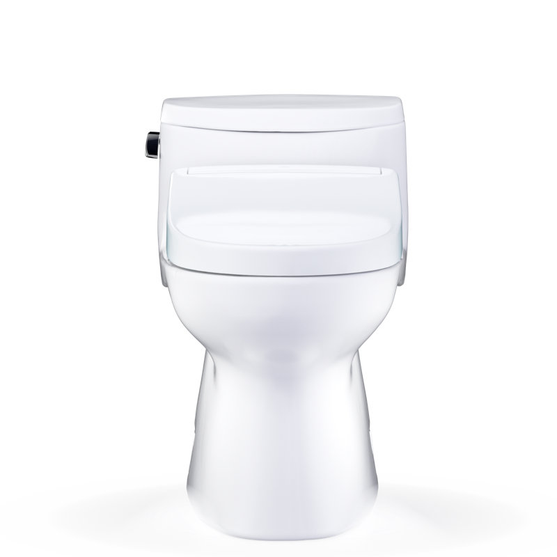 TOTO® WASHLET+® Carolina® II One-Piece Elongated 1.28 GPF Toilet and WASHLET+® S5 Bidet Seat, Cotton White - MW6443446CEFG#01