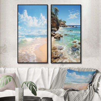 «Beach Photo Ocean Escape», 2 pièces sur toile