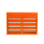 Coffre à outils roulant, boîte à outils à 5 tiroirs avec roulettes verrouillables, tiroirs coulissants, plateau amovible et tablette réglable, armoire de rangement pour atelier de garage (ORANGE)
