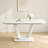 63 To 78.7 Inch Grey White Extendable Dining Table With U Shaped Legs Modern Industrial Mdf Kitchen Table For Home Or Office