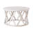 Viradis Farmhouse Coffee Table, Rustic Round Coffee Table with X-Motifs Legs, Wood Textured Top-1263630182