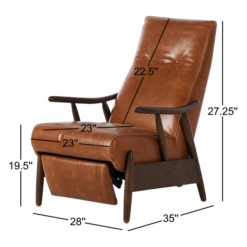 Jarvis Recliner-Dakota Tobacco, Dakota Tobacco Top Grain Leather