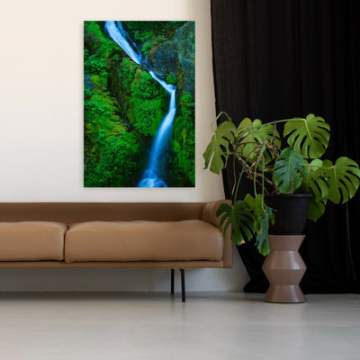 Chute d'eau dans une forêt, chutes de Sullivan, ruisseau Opal, désert, Oregon, États-Unis, art abstrait contemporain, paysage