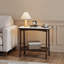 Table d'appoint étroite en ardoise avec tablette de rangement