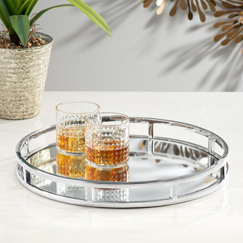 Plateau en acier inoxydable Ivy Bronx Ladrea