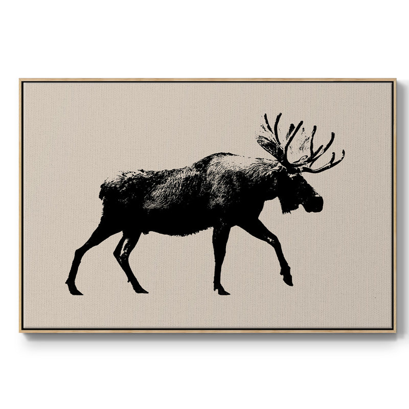 Wild Ambler I, peinture sur toile encadrée, H 27 po x l 41 po x P 2 po, Cadre en bois naturel