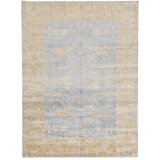 Demirji Oushak Wool Oriental Area Rug in Light Blue/Gold