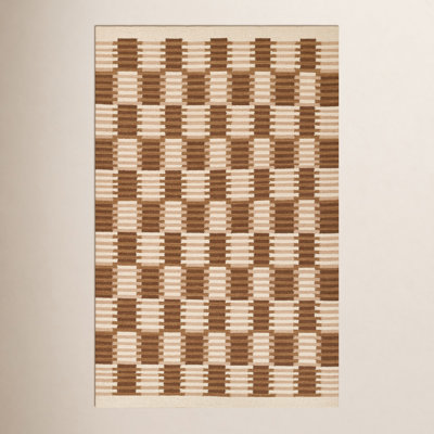 Freya Hand-Woven Checkered Wool Rug