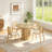 43" Round Dining Table For 4 People, Small Wood Kitchen Table With Sturdy Metal Base, Modern Round Dinner Table For Dining Room, Easy Assembly-1485356740