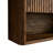 Modern Walnut Wall-Mounted Striped Bathroom Cabinet