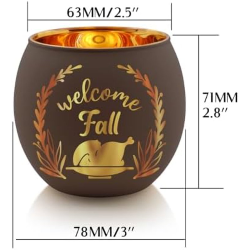 Ensemble de 12 porte-bougies Thanksgiving Votive