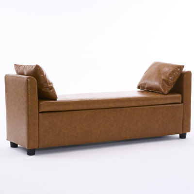 Shaneta 55" Upholstered Storage Ottoman Bench for King Size Bed
