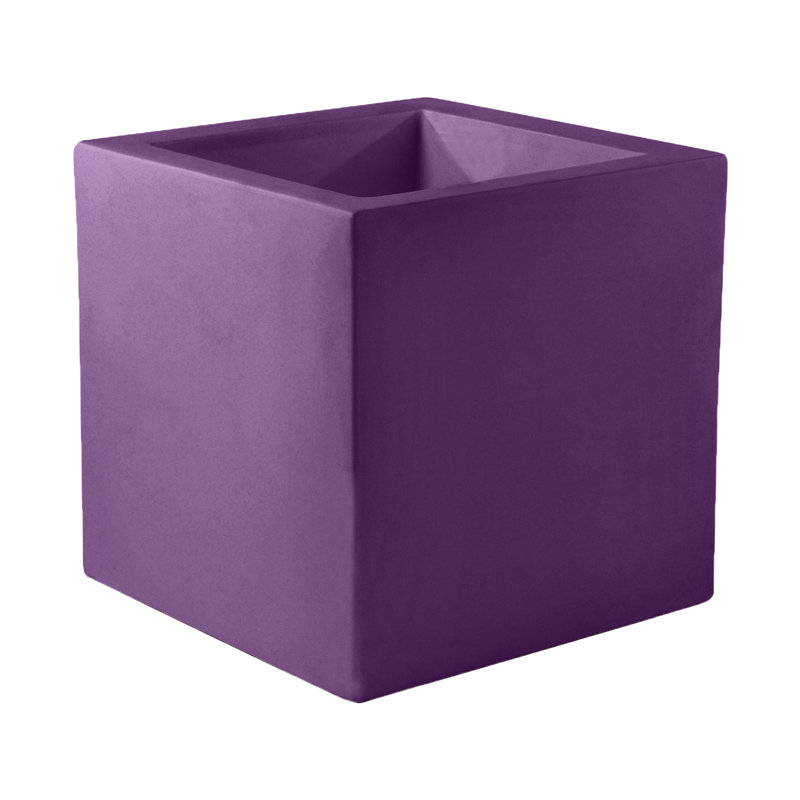 Nano Resin Pot Planter, 7" H x 7" W x 7" D, White
