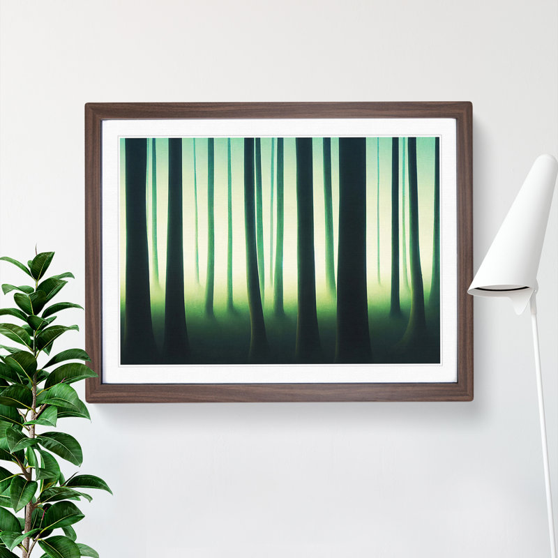 A Timeless Forest - Single Picture Frame Print, 34cm H x 46cm W x 2cm D, Walnut