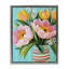 Fleurs dans un cadre flottant à rayures printanières, design par Petal Prints Design-536024422-536024418