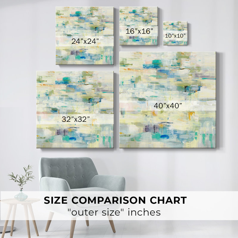 Toile tendue abstraite pastel III-Gallery URID12271-R, H 16 po x l 16 po