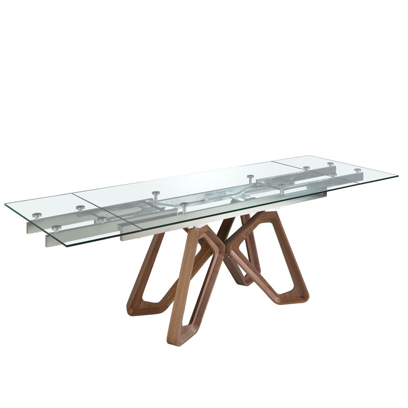 Extendable Glass Top Dining Table