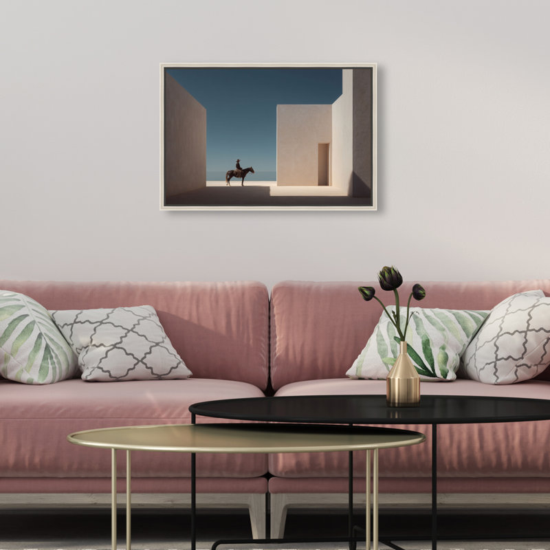 Lone Equestrian I Print by Oliver Gal, 31"H x 46"W, Silver Floater Frame