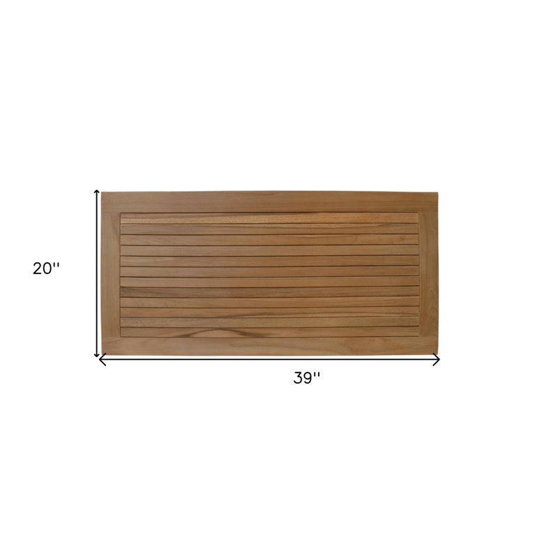Natural Teak 39" Shower Mat