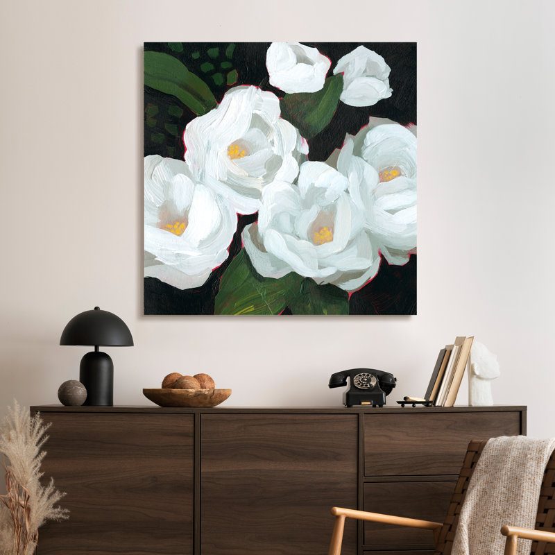Verre trempé Vetro De Arte "White Blossom Serenity I"