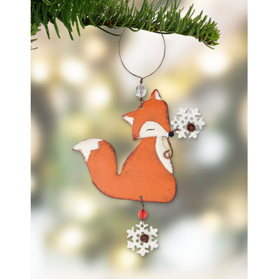 Metal Fox Ornament -6pcs