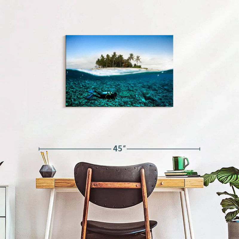Underwater By Island, H 20 po x l 30 po