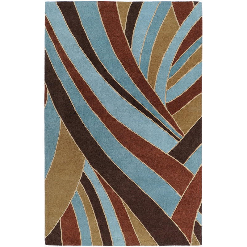 Ayeln Wool Abstract Indoor Rug, Round 6'